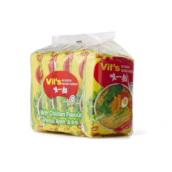 Vit's Instant Noodles Chicken Flavour 80g x 6 Packs Per Carton