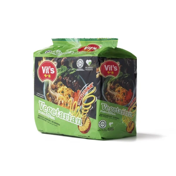 Vit's Instant Noodles Vegetarian Flavour 78g x 6 Packs Per Carton